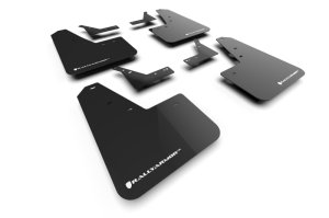 Dodge Ram 1500 TRX Mud Flap Kit - Rally Armor - UR - White Logo - Black - `21-`25